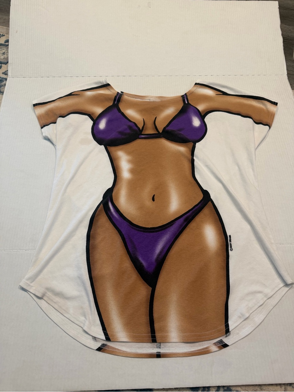 Vintage Body Dreams T Shirt One Size Cover Beach Summer 90s Graphic